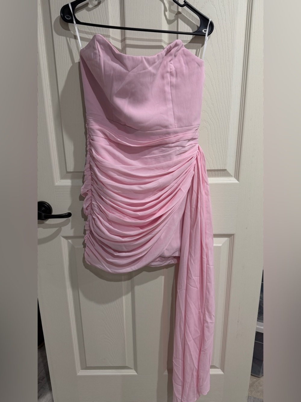 Lulus pink dress medium Strapless Pink Ruched Mini Dress